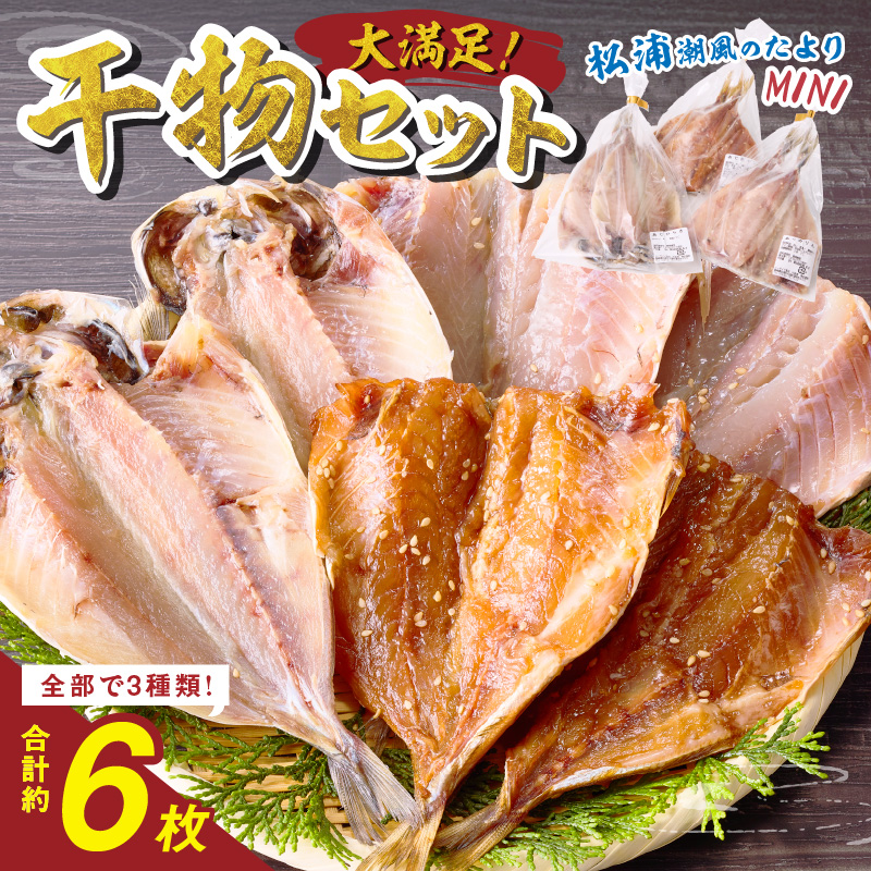 松浦・潮風のたより Ｍｉｎｉ( 松浦市 アジ 干物 アジ開き アジみりん アジ桜干し 詰め合わせ )【A5-016】
