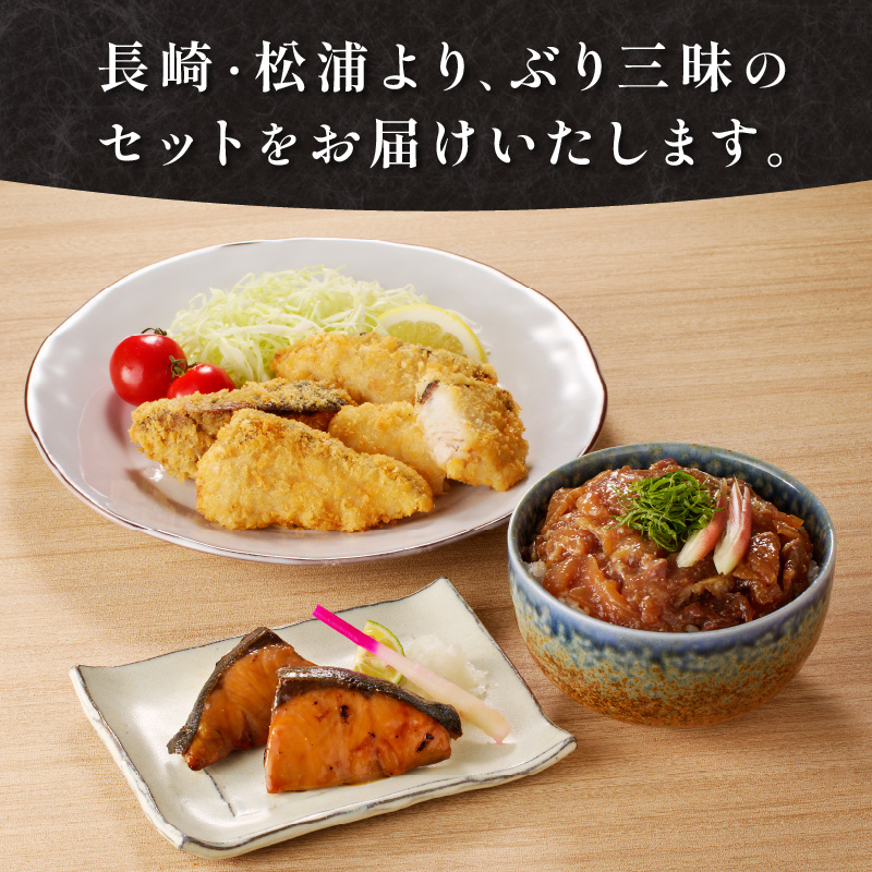 ぶりづくし詰合せ( ぶり ブリ 鰤 ぶりフライ ぶりみりん漬 ぶり漬け丼 みりん漬 漬け丼 セット おかず 弁当 )【B4-068】