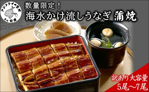 訳あり大容量！海水かけ流しうなぎ5尾〜7尾( うなぎ蒲焼 うなぎ 逸品 海水 ミネラルが豊富 臭みがない )【F0-016】