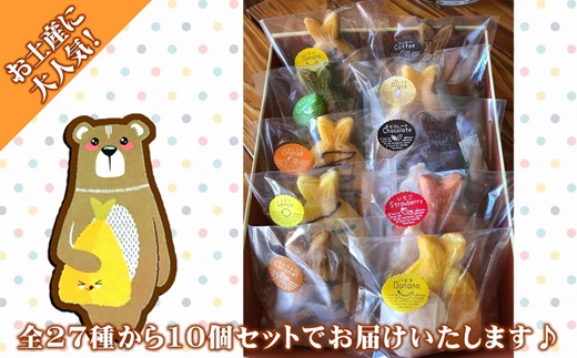【B0-163】「アジフライの聖地　松浦」お菓子なアジフライ10個 ドーナツ お菓子 カラフル アジフライの聖地 チョコレート