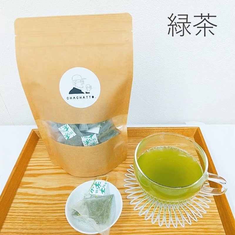chachatto. 緑茶・ほうじ茶・和紅茶 ひも付きティーバックセット(各2パック) ( 緑茶 ほうじ茶 和紅茶 ティーバック お茶 テトラ型 )【A9-064】