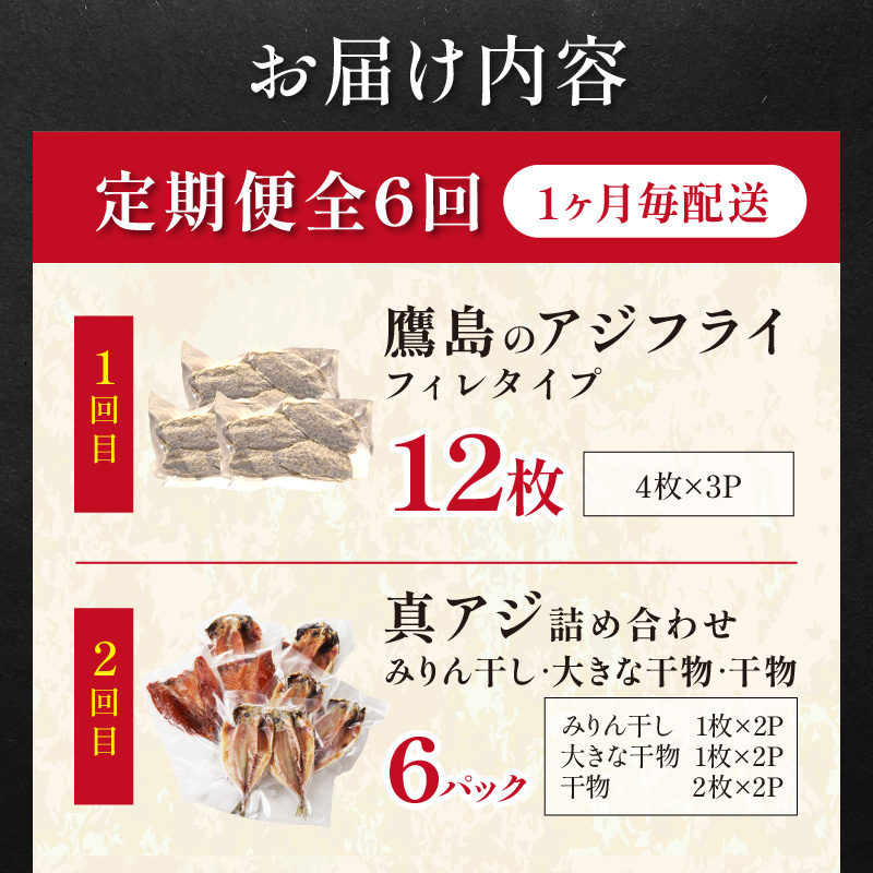 【全6回定期便】松浦堪能定期便 ( アジフライ まぐろ 肉 サバ缶 干物 みりん干し とらふぐ しゃぶしゃぶ すき焼き 海の幸定期便 美味しい 刺身 加工品 おかず )【H6-002】