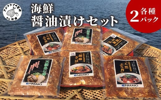【A9-027】海の幸 海鮮醤油漬けセット アジ サバ ブリ 海鮮丼 流水解凍 お手軽 時短