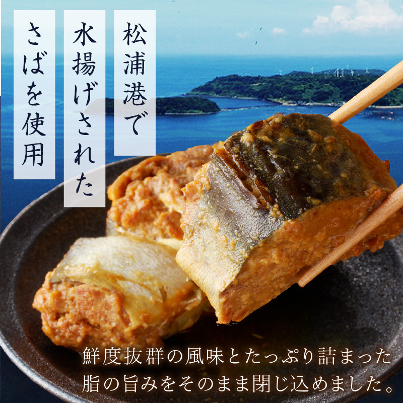 松浦のさば缶詰3種セット( さば サバ 鯖 さば缶 サバ缶 鯖缶 缶詰 水煮 みそ煮 しょうゆ煮 セット 保存食 非常食 防災 備蓄 長期保存 )【B1-138】