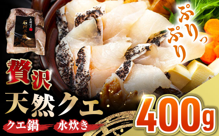 【 対馬産 】 天然 クエ 400g （切り身）《対馬市》【石川水産】 鍋 水炊き 鮮度抜群 海鮮 [WAB028]
