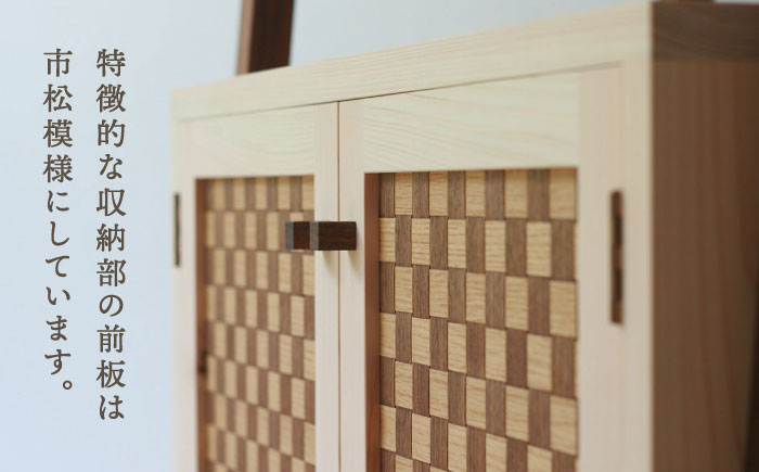 対馬ヒノキ オープン キャビネット (セミオーダー可能) 《対馬市》【家具製作所kiiro】棚 木製 家具 [WAL026]