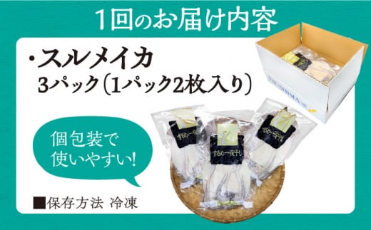 【全3回定期便】するめ いか 一夜干し セット《対馬市》【対馬地域商社】九州 長崎 海鮮 [WAC024]冷凍 新鮮 簡単調理 肉厚 スルメイカ いか 小分け 天ぷら 炒め物 おつまみ 個包装 贈り物 プレゼント 対馬 つしま するめいか 烏賊 人気 定期便 毎月届く