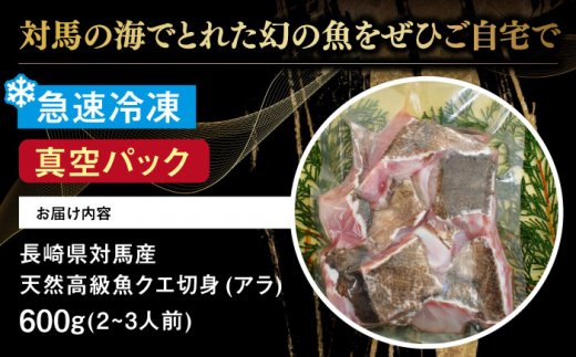 天然 高級魚 クエ 切り身 600g 【長崎県 対馬産】【漁昇丸水産】《対馬市》 活〆 新鮮 海鮮 魚介 海の幸 急速冷凍 クエ鍋 [WBU001]