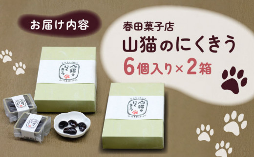 甘納豆 山猫のにくきう 6パック×2箱《対馬市》【春田菓子店】 和菓子 菓子 小豆 茶菓子 [WCA006]