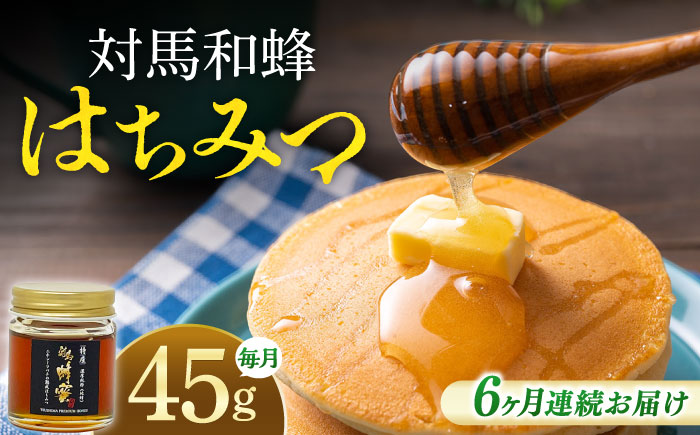 【全6回定期便】 対馬 和蜂 はちみつ 45g×1本 《対馬市》【特定非営利活動法人 對馬次世代協議会（対馬コノソレ）】 蜂蜜 ハチミツ 日本ミツバチ ニホンミツバチ [WAM041]