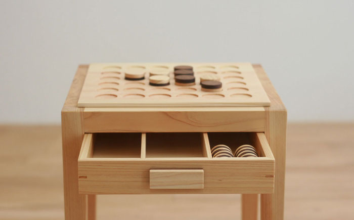 対馬ヒノキ オセロ椅子 《対馬市》【家具製作所kiiro】チェア 椅子 イス 木製 家具 [WAL017]