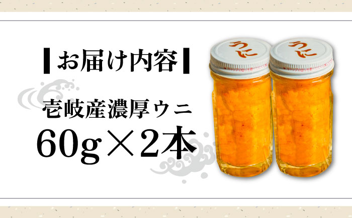 壱岐産 濃厚 ウニ 60g ×2本《壱岐市》【合同会社塚元】ムラサキウニ 海産物 海鮮 うに 雲丹 珍味 [JDR022] 27000 27000円 