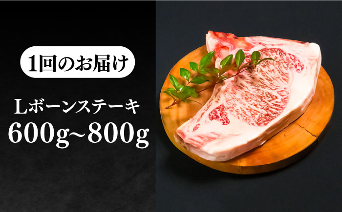 【全3回定期便】極上 壱岐牛 A5ランク Lボーンステーキ 約600~800g（雌）30日間熟成《壱岐市》【KRAZY MEAT】[JER018] ステーキ ヒレ 赤身 Lボーン 牛肉 骨つき肉 サーロイン 201000 201000円