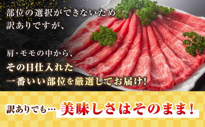 【訳あり】【A4〜A5ランク】 長崎和牛 赤身 霜降り しゃぶしゃぶ・すき焼き用 1.2kg(600g×2パック)（肩・モモ）《壱岐市》【株式会社MEAT PLUS】 肉 牛肉 黒毛和牛 鍋 ご褒美 冷凍配送 訳あり しゃぶしゃぶ用 すき焼き用 すき焼用 A4 A5 [JGH017]