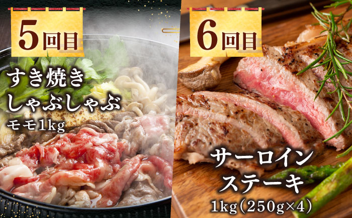 【全12回定期便】《50万》 壱岐牛＆長崎和牛 ギュギュギュ 定期便 （壱）《壱岐市》 肉 ステーキ 焼肉 しゃぶしゃぶ すき焼き 赤身 [JZX010] 500000 500000円 50万円