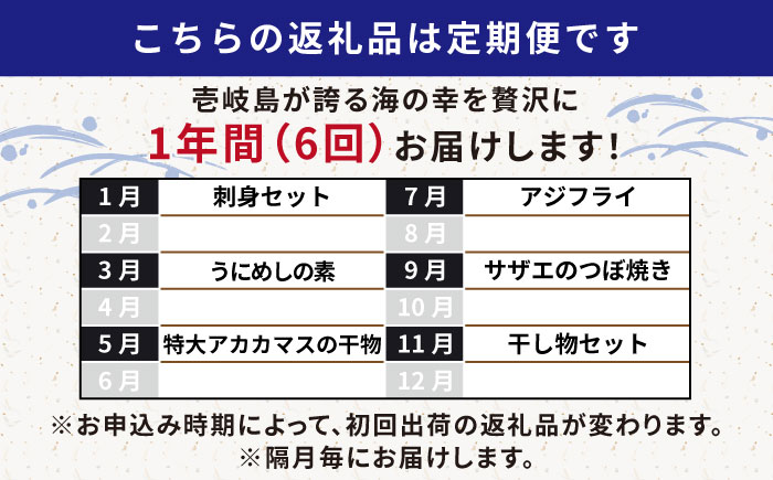 【全6回定期便】 海産物 ギョギョギョ 定期便 《壱岐市》 ウニ 刺身 鮮魚 海鮮 [JZX018]