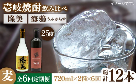 【全6回定期便】隆美焼酎25度と海鴉25度のセット [JDB190] 84000 84000円