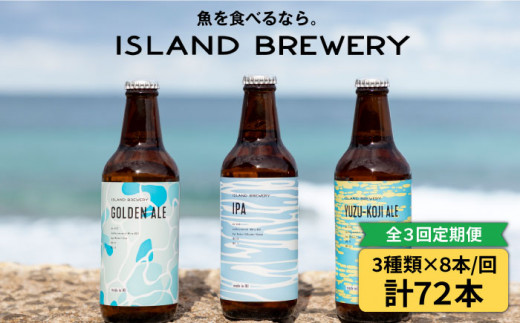 【全3回 定期便 】クラフトビール 地ビール  24本詰め合わせ（3種類×8本）【ISLAND BREWERY】 《 壱岐市 》[JED030] 165000 165000円