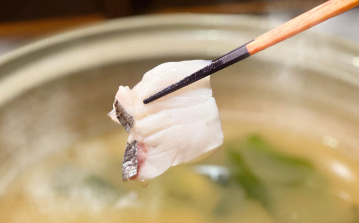 【全2回定期便】 「壱岐のリゾートホテル監修」幻天然クエ・アオリイカ・鯛入り雲丹しゃぶ鍋《壱岐市》 【みやげ処 縁由】 [JBJ039]