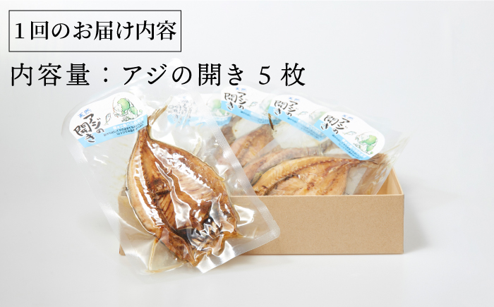 【全6回定期便】長崎県産 骨まで食べれるアジの開き アジの開き あじの開き 干物 ひもの 定期便 [JBD019] 72000 72000円