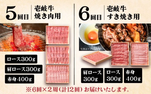 【全12回定期便】《A4〜A5ランク》壱岐牛 満足定期便《壱岐市》【壱岐市農業協同組合】 [JBO082] 和牛 黒毛和牛 ロース サーロイン ステーキ BBQ 焼肉 焼き肉 すき焼き しゃぶしゃぶ 鍋 うす切り   500000 500000円 50万円