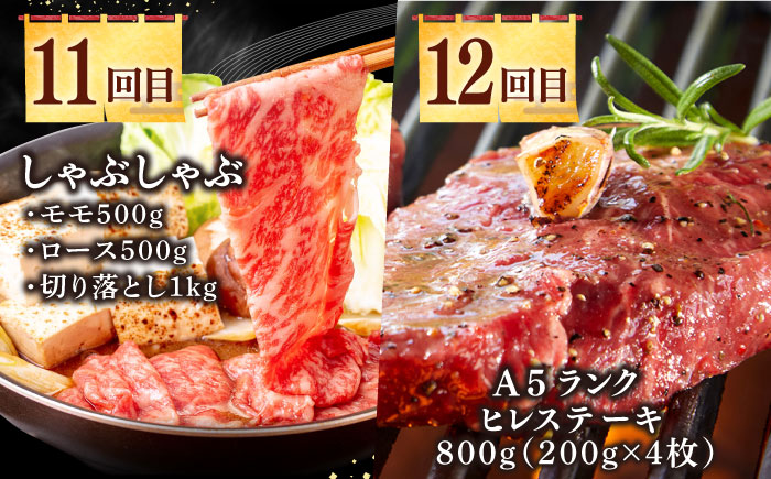 【全12回定期便】《100万》 壱岐牛 ギュギュギュ 定期便 （弐）《壱岐市》 肉 ステーキ 焼肉 しゃぶしゃぶ すき焼き 赤身 [JZX011]