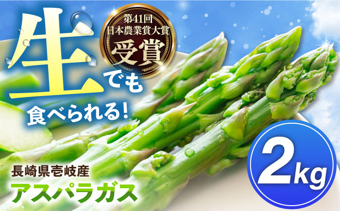 【先行予約】壱岐産　アスパラガス 2kg（L~2Lサイズ） 【2025年3月以降順次発送】《壱岐市》【壱岐市農業協同組合】 [JBO148] 22000 22000円