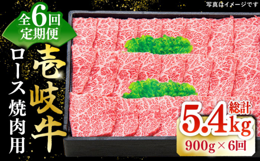 【全6回定期便】 特選 壱岐牛 ロース 900g（焼肉）《壱岐市》【太陽商事】[JDL065] 肉 牛肉 ロース 赤身 焼肉 焼き肉 焼肉用 BBQ 定期便 360000 360000円 36万円