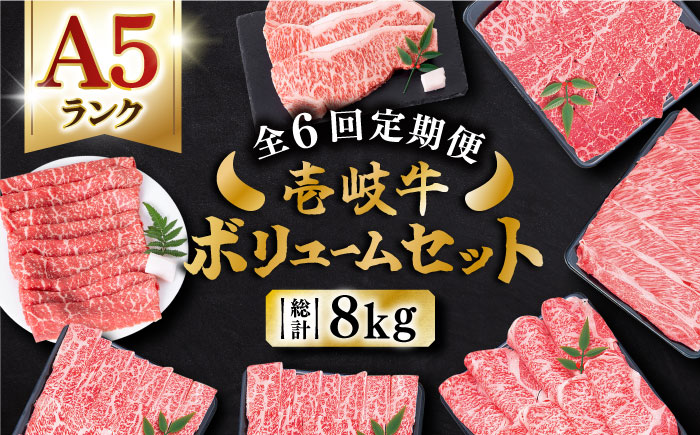 【全6回定期便】 壱岐牛ボリュームセット 約8kg 《壱岐市》【土肥増商店】 長崎 壱岐産 黒毛和牛 牛肉 ステーキ しゃぶしゃぶ 食べ比べ [JDD031]   37万1千 400000 400000円 40万円