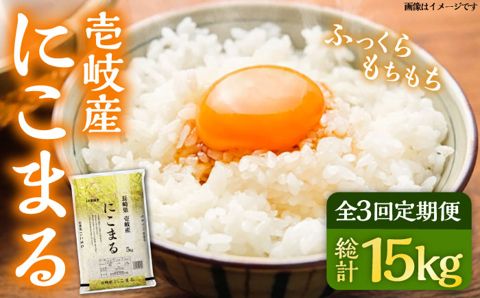 【全3回定期便】壱岐産米 にこまる 5kg 《壱岐市》【壱岐市農業協同組合】 [JBO053] 米 お米 ご飯 ごはん 白米 お弁当 朝食 常温 定期便   48000 48000円