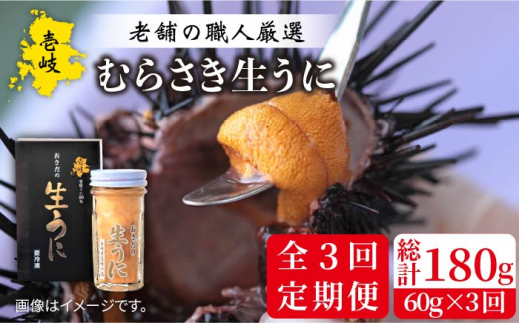 【全3回定期便】壱岐島産 老舗の厳選 おさだの生うに 60g×1本 [JAO036]