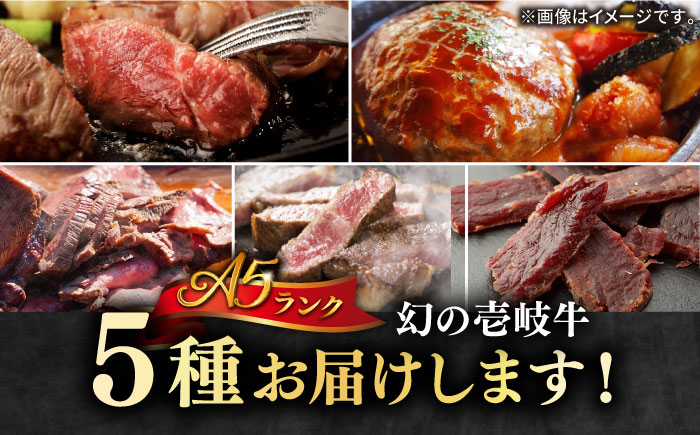 【全3回定期便】壱岐牛 A5ランク ギフトセット《壱岐市》【KRAZY MEAT】[JER043] ステーキ 赤身 牛肉 肉 贈答 プレゼント ギフト ハンバーグ ステーキ ジャーキー 詰め合わせ 120000 120000円 12万円