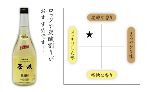 壱岐スーパーゴールド 2種×720ml（22度・33度） 《壱岐市》【天下御免】[JDB021] 焼酎 壱岐焼酎 むぎ焼酎 麦焼酎 本格焼酎 お酒 熟成 ギフト プレゼント 地酒 飲み比べ セット 14000 14000円