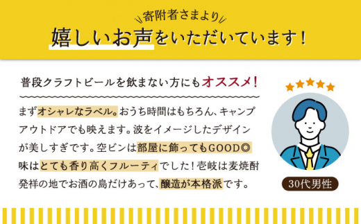 【全6回 定期便 】クラフトビール 地ビール  YUZU-KOJI ALE 6本 【ISLAND BREWERY】 《 壱岐市 》[JED016]   100000 100000円 10万円
