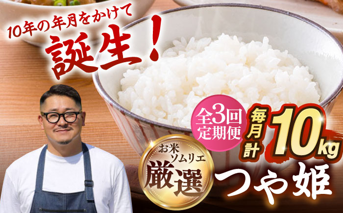 【全3回定期便】 壱岐産米 つや姫（特別栽培米）1等米  10kg 《壱岐市》【長米壱岐営業所】 [JCZ030]