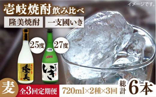 【全3回定期便】隆美焼酎・かめ貯蔵 いき 27度の2本入りセット [JDB198] 42000 42000円