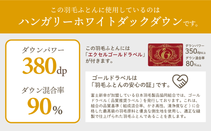 【高島屋選定品】〈富士新幸九州〉「GuuG」ダブル 羽毛肌掛けふとん　ハンガリーホワイトダック ダウン90％《壱岐市》寝具 ダウンケット 布団 クール寝具 オールシーズン対応 羽毛布団 肌掛け布団 国産 日本製 [JFJ065]