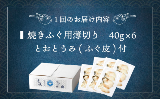 【全2回定期便】焼きふぐ 40g×6パック 《壱岐市》【なかはら】[JDT074] ふぐ フグ 河豚 とらふぐ トラフグ 焼きふぐ 焼ふぐ 焼きフグ おつまみ 肴 ツマミ 56000 56000円