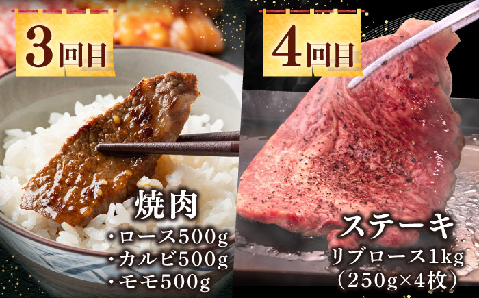 【全12回定期便】《100万》 壱岐牛 ギュギュギュ 定期便 （弐）《壱岐市》 肉 ステーキ 焼肉 しゃぶしゃぶ すき焼き 赤身 [JZX011]