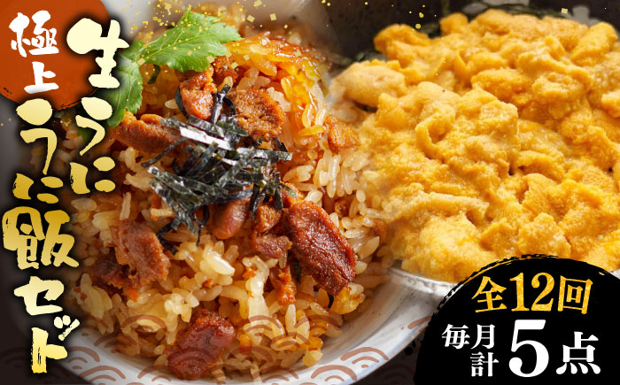 【全12回定期便】 極上 生うに うにめしの素 セット 《壱岐市》 うに ウニ 雲丹 うに飯 生うに [JZX017]