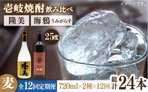 【全12回定期便】隆美焼酎25度と海鴉25度のセット [JDB191] 168000 168000円