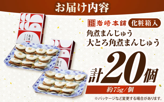 【年内発送】長崎角煮まんじゅう10個(箱)・大とろ角煮まんじゅう10個(箱)《壱岐市》【岩崎本舗】冷凍 豚 豚角煮 角煮饅頭 簡単調理 お取り寄せ [JHA001]