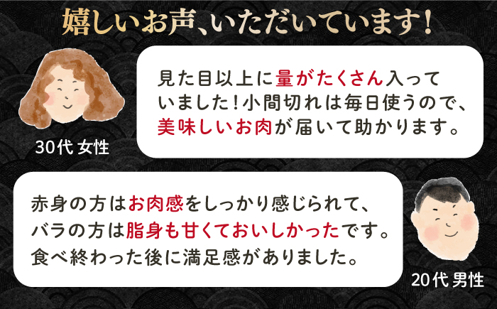 【全12回定期便】【A4〜A5ランク】【訳あり】長崎和牛 モモ・バラ 切り落とし 600g《壱岐市》【野中精肉店】 黒毛和牛 牛肉 和牛 訳アリ 赤身 モモ バラ ワケあり 小間切れ [JGC021]