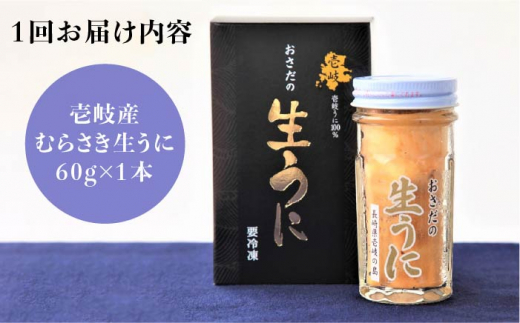 【全3回定期便】壱岐島産 老舗の厳選 おさだの生うに 60g×1本 [JAO036]