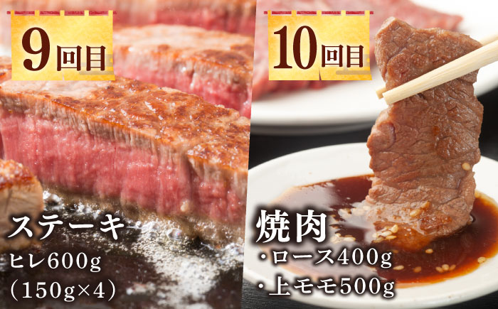 【全12回定期便】《50万》 壱岐牛＆長崎和牛 ギュギュギュ 定期便 （壱）《壱岐市》 肉 ステーキ 焼肉 しゃぶしゃぶ すき焼き 赤身 [JZX010] 500000 500000円 50万円