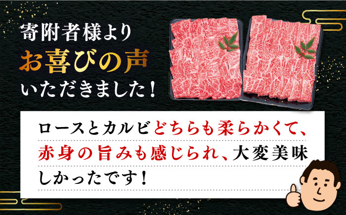 【全3回定期便 】壱岐牛 焼肉 （ロース・カルビ）各500g 《壱岐市》【土肥増商店】 肉 牛肉 焼き肉 ロース カルビ BBQ 焼き肉 赤身 [JDD015] 150000 150000円 15万円