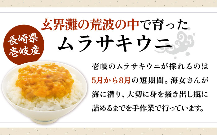 【全12回定期便】壱岐産 濃厚 ウニ 60g ×2本《壱岐市》【合同会社塚元】ムラサキウニ 海産物 海鮮 うに 雲丹 珍味 [JDR036] 400000 400000円 40万円