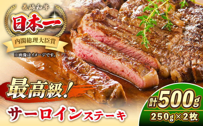 長崎和牛 サーロイン ステーキ 250g×2 《壱岐市》【KRAZY MEAT】 A5 A4 冷凍 和牛 肉 牛肉 BBQ 詰め合わせ 贈り物 [JER097]