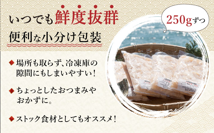 真珠 アコヤ貝 貝柱 1kg（250g×4パック）《壱岐市》【丸和水産】[JCJ004] あこや貝 貝 ホタテ 海鮮 魚介 魚貝 刺し身 おつまみ 小分け 個包装 28000 28000円