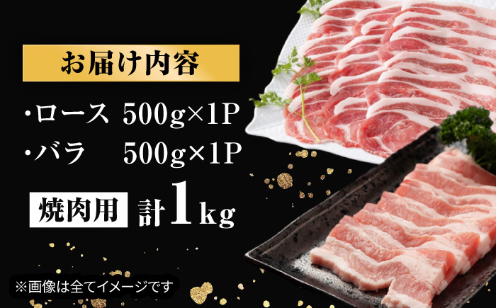 五島美豚 焼肉セット ロース バラ 1kg BBQ 五島市/ごとう農業協同組合 [PAF003]